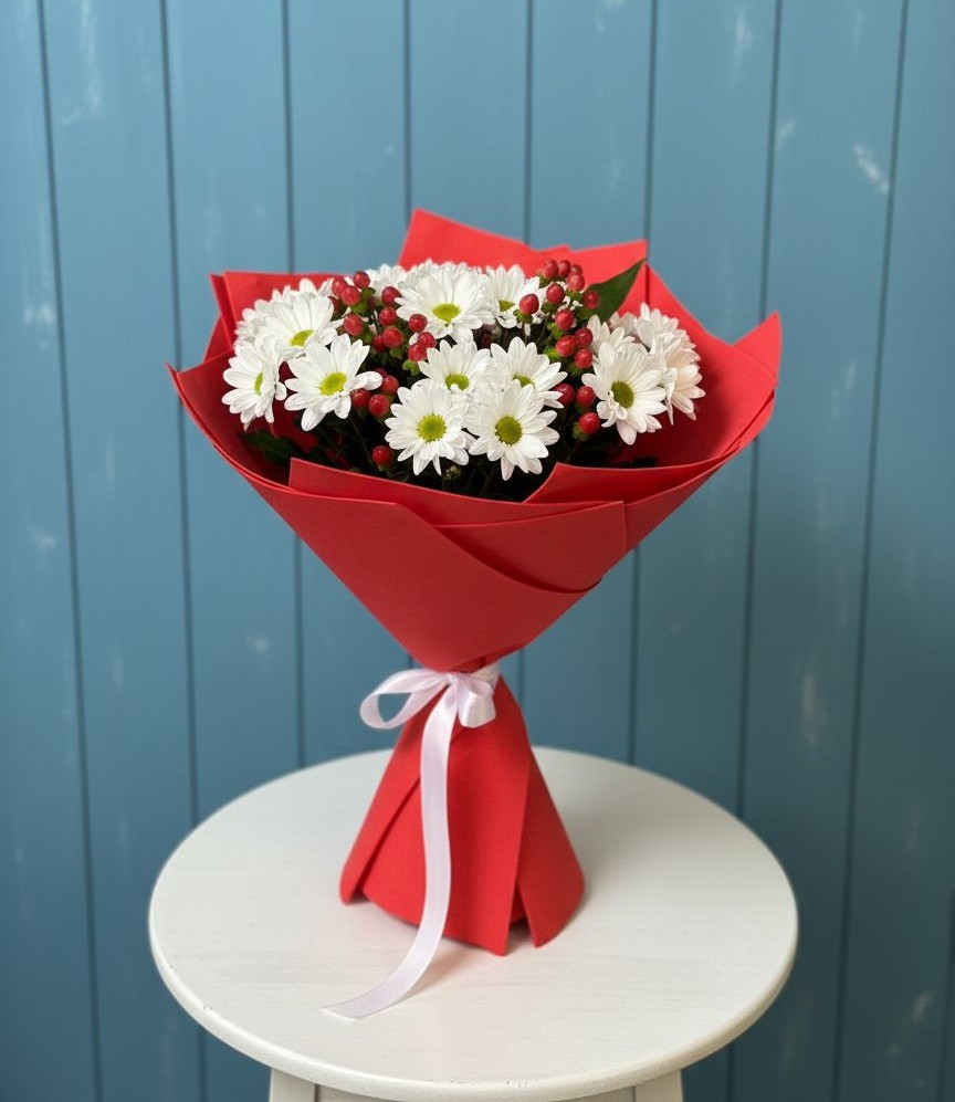 Букет цветов из: Хризантемы в Дрезне