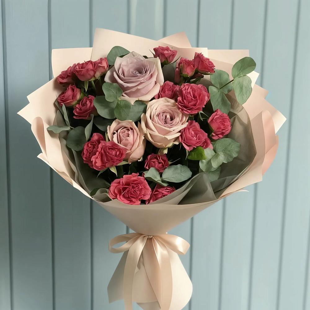 Букет цветов из: Гвоздики и Розы в Дрезне