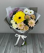 Букет цветов из:  Розы, Герберы и Хризантемы #REPLACE_PRED# Дрезне