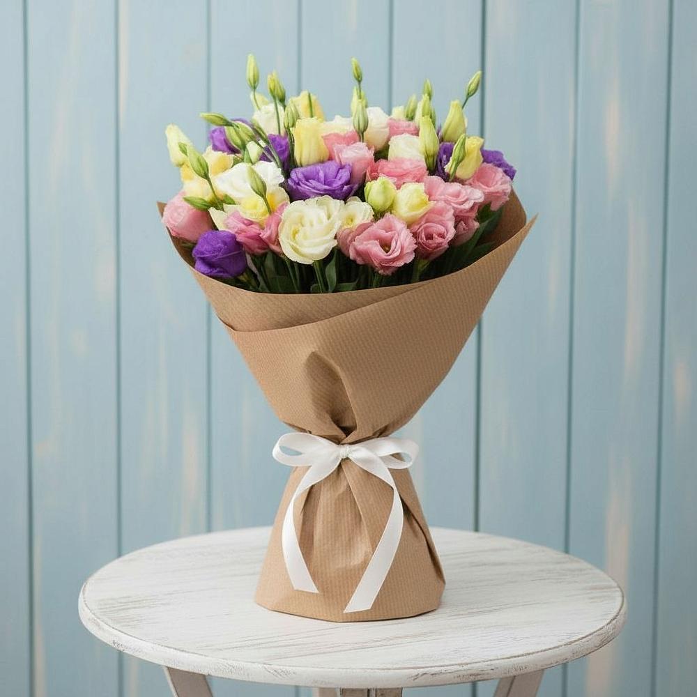 Букет цветов из: Лизиантусы в Дрезне