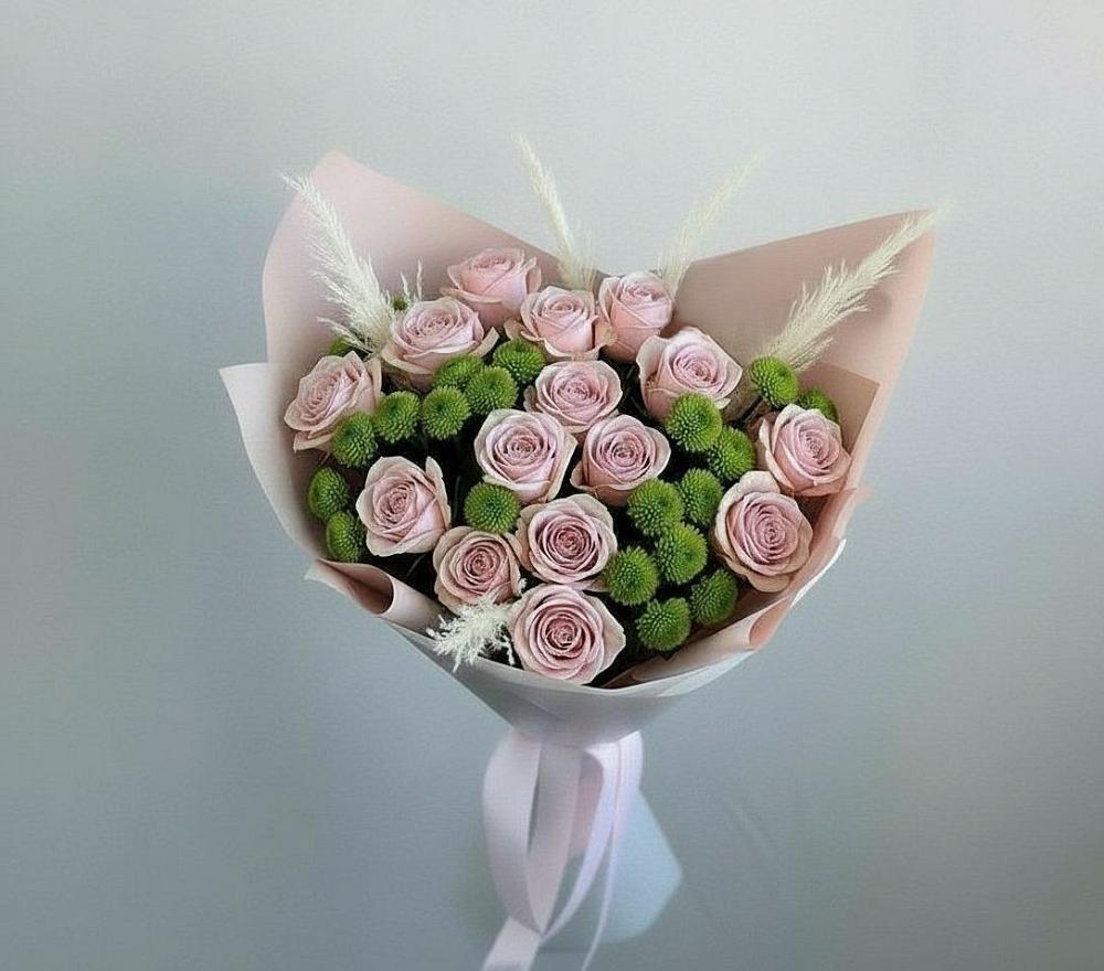 Букет цветов из: Розы и Хризантемы в Дрезне