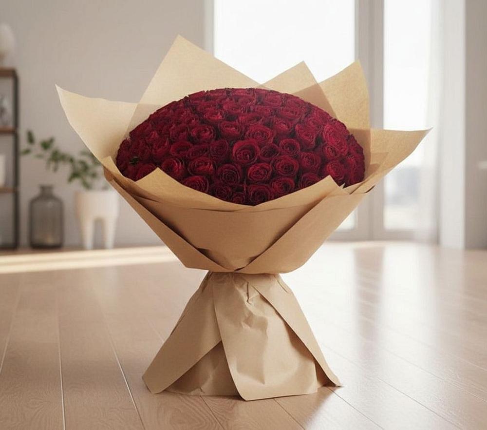 Букет 101 Красная роза в Дрезне