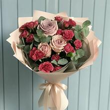 Букет цветов из:  Гвоздики и Розы в Дрезне