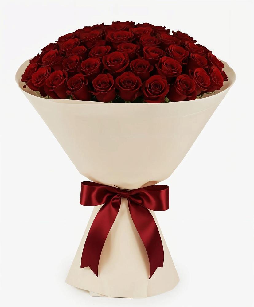 Букет 101 Бордовая роза Блэк Бакарра в Дрезне